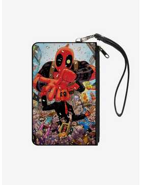 Deadpool 2016 Issue 1 Parade Balloon Cover Pose Wallet Canvas Zip Clutch, , hi-res