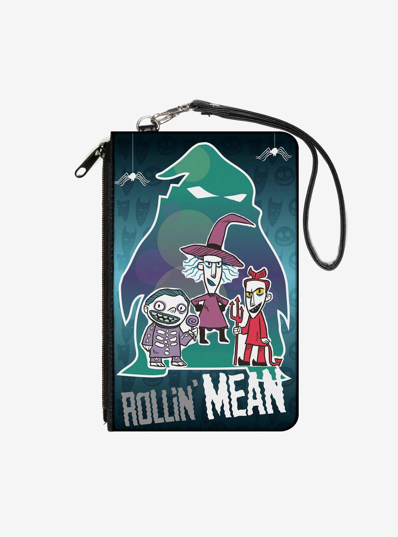 The Nightmare Before Christmas Rollin Mean Lock Shock Barrel Oogie Boogie Wallet Canvas Zip Clutch, , hi-res