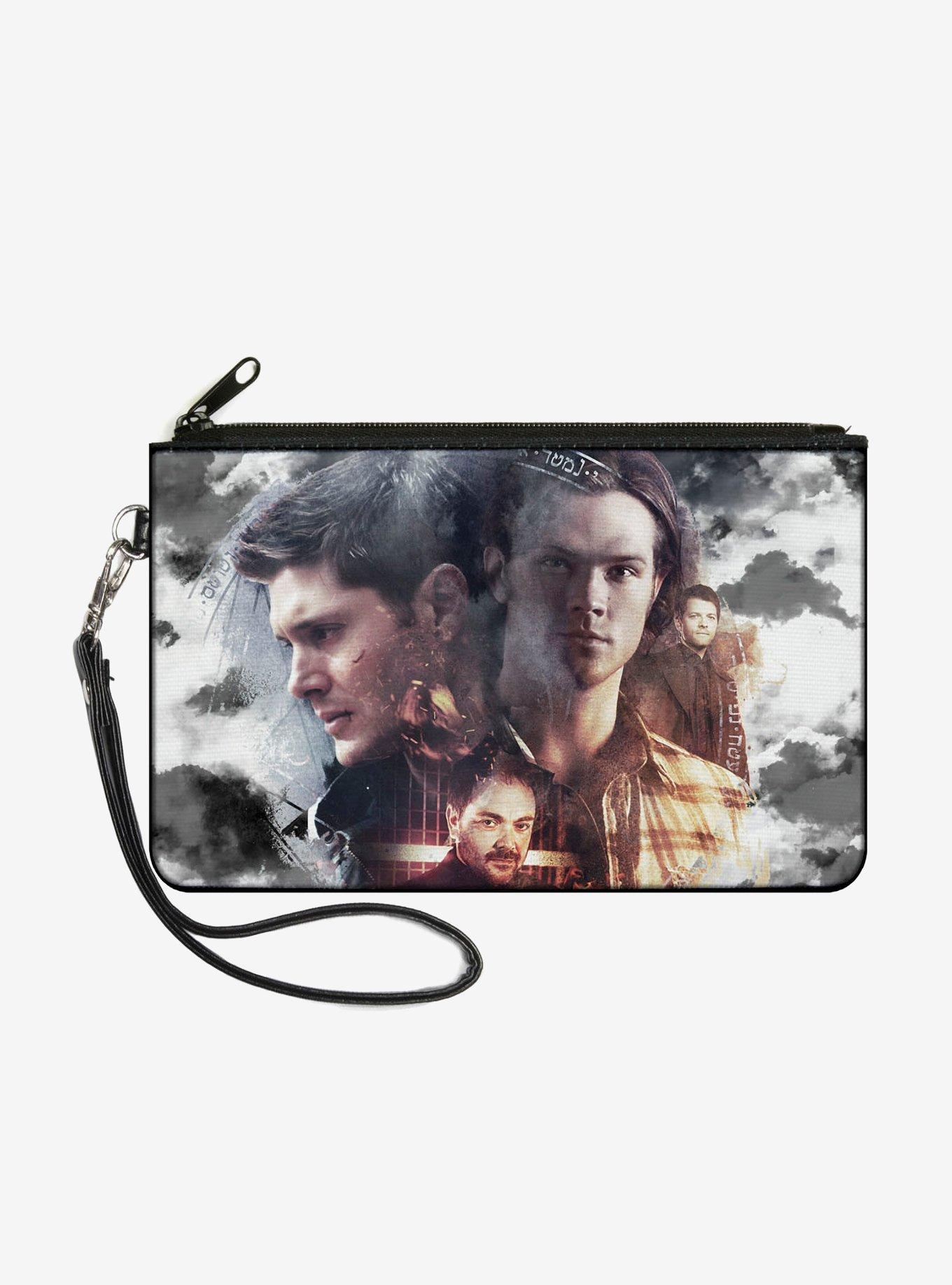 Supernatural 4 Character Poses Wallet Canvas Zip Clutch 