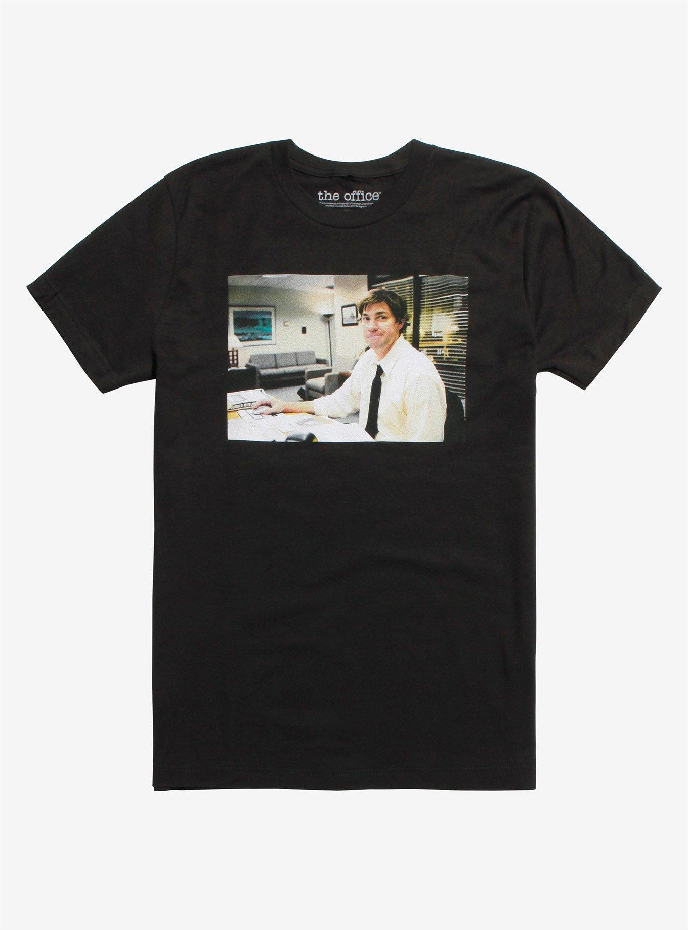 The Office Jim At Work T-Shirt, BLACK, hi-res