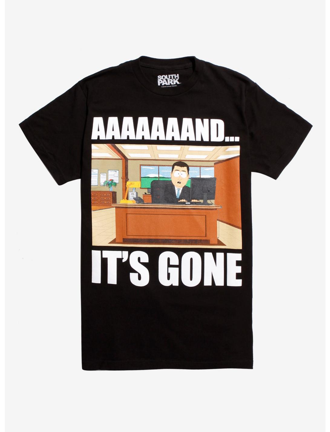 South Park Aaaaaaand It's Gone T-Shirt, BLACK, hi-res