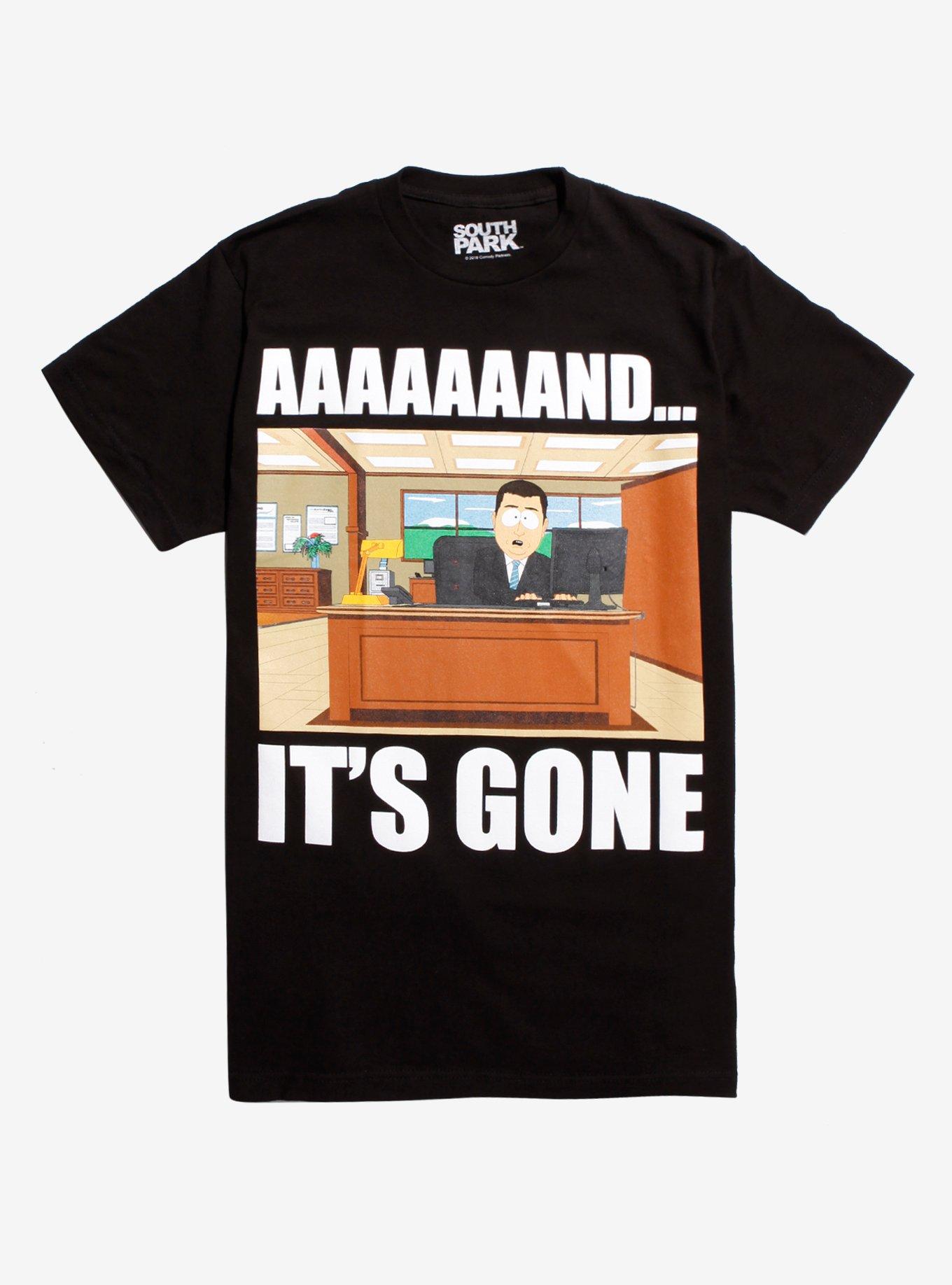 South Park Aaaaaaand It's Gone T-Shirt, BLACK, hi-res