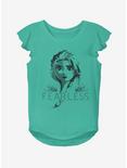 Disney Frozen 2 Elsa Fearless Youth Girls Flutter Sleeve T-Shirt, AQUA, hi-res