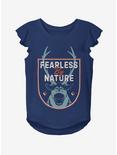 Disney Frozen 2 Fearless Nature Youth Girls Flutter Sleeve T-Shirt, NAVY, hi-res