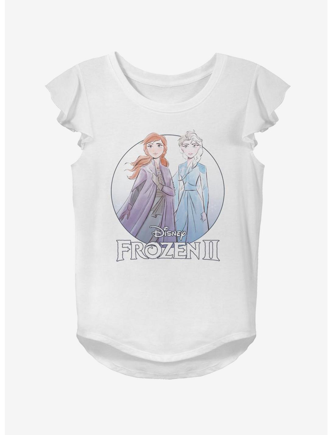 Disney Frozen 2 The Journey Youth Girls Flutter Sleeve T-Shirt, WHITE, hi-res