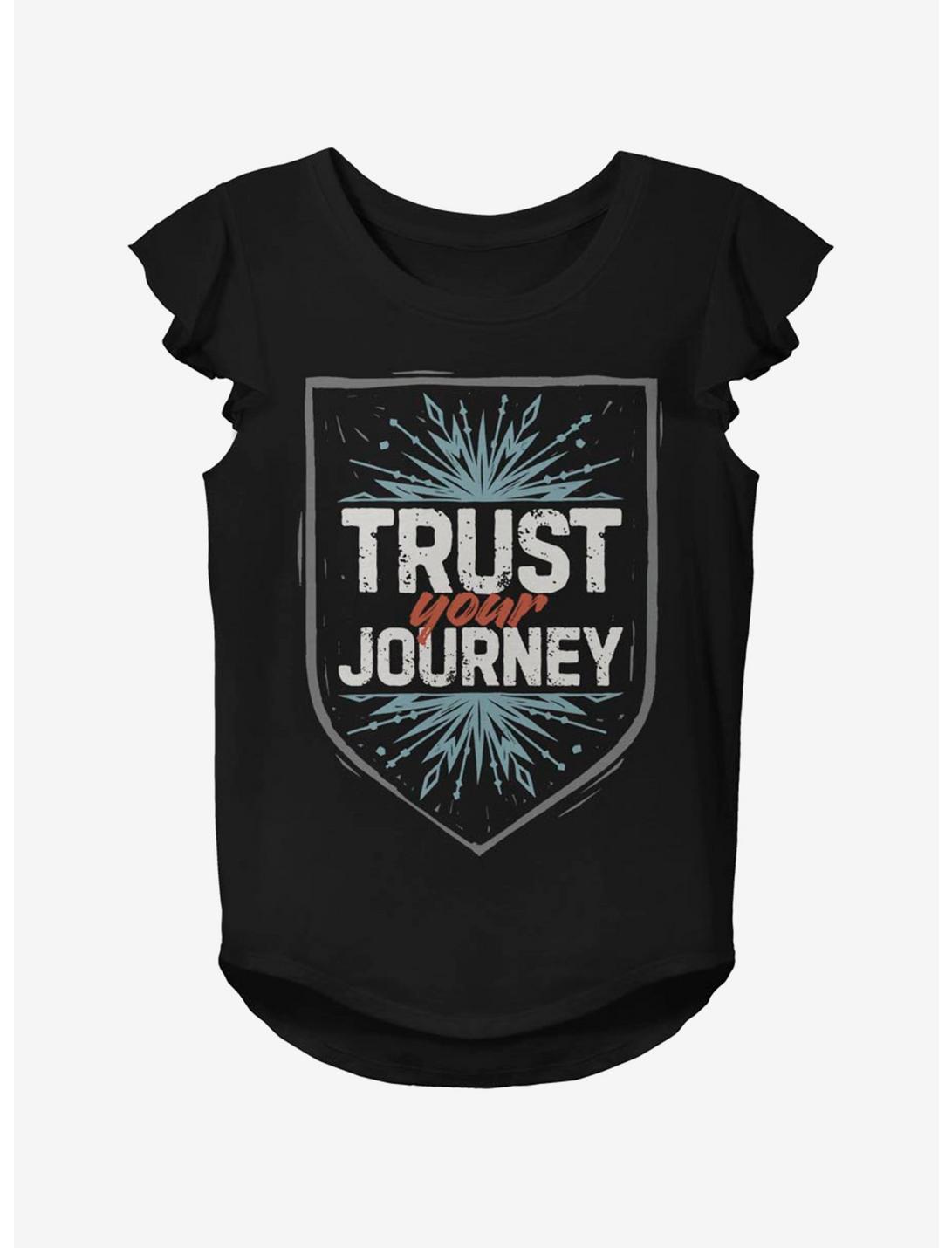 Disney Frozen 2 Trust Your Journey Girls Flutter Sleeve T-Shirt, BLACK, hi-res