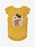 Disney Mickey Mouse Chinese Mickey Youth Girls Flutter Sleeve T-Shirt, GOLD, hi-res
