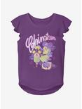 Disney Minnie Mouse Chinatown Minnie Youth Girls Flutter Sleeve T-Shirt, PURPLE, hi-res