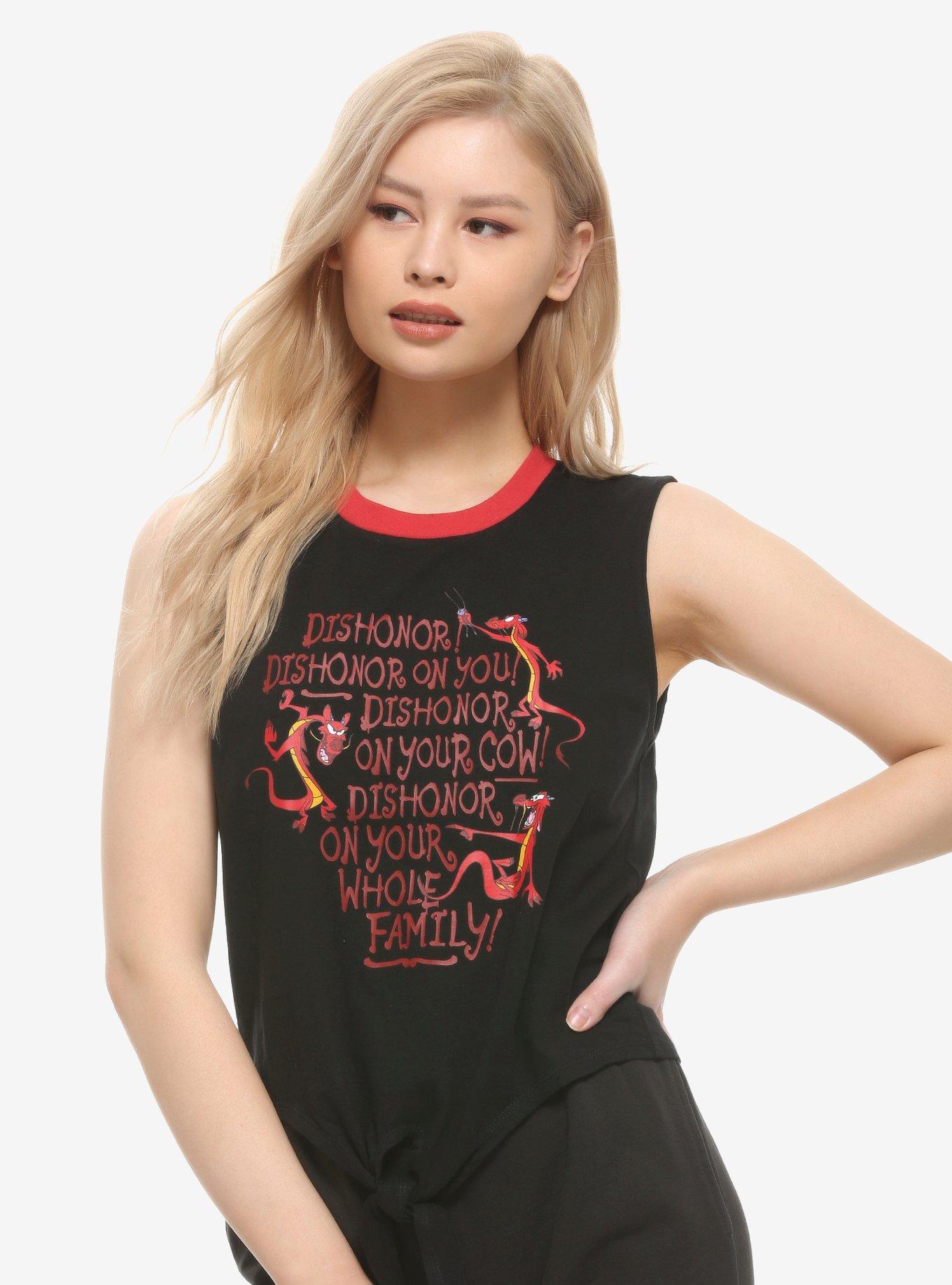 Disney Mulan Mushu Dishonor Girls Tie-Front Tank Top, MULTI, hi-res