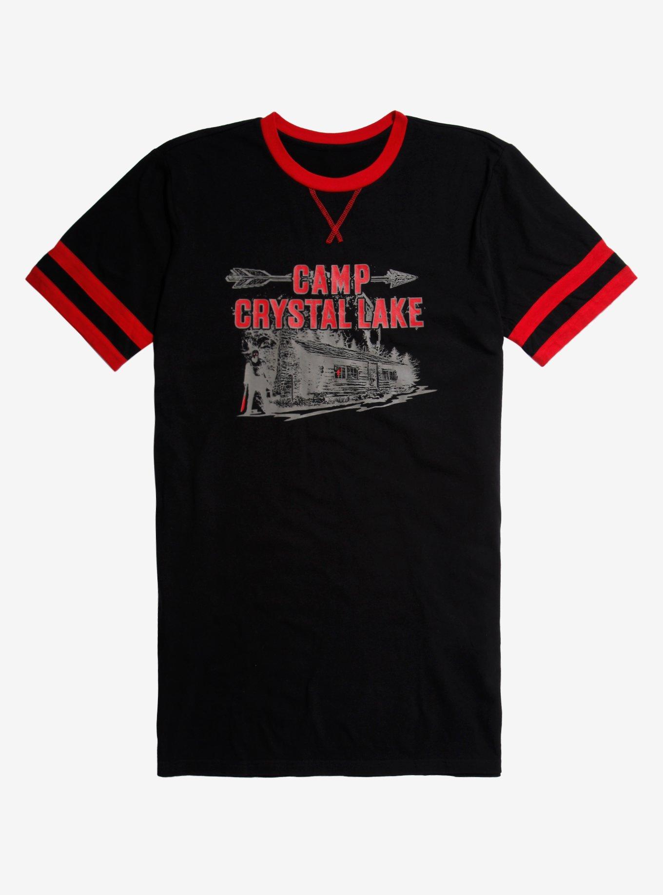 Friday The 13th Camp Crystal Lake T-Shirt Dress Plus Size, BLACK, hi-res