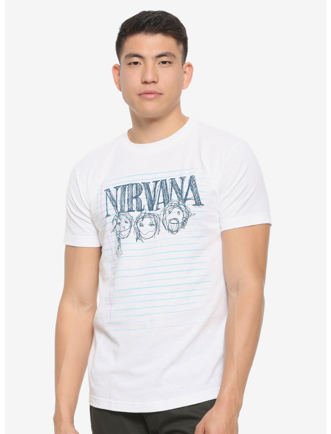 Nirvana Doodle T-Shirt - BoxLunch Exclusive, WHITE, hi-res
