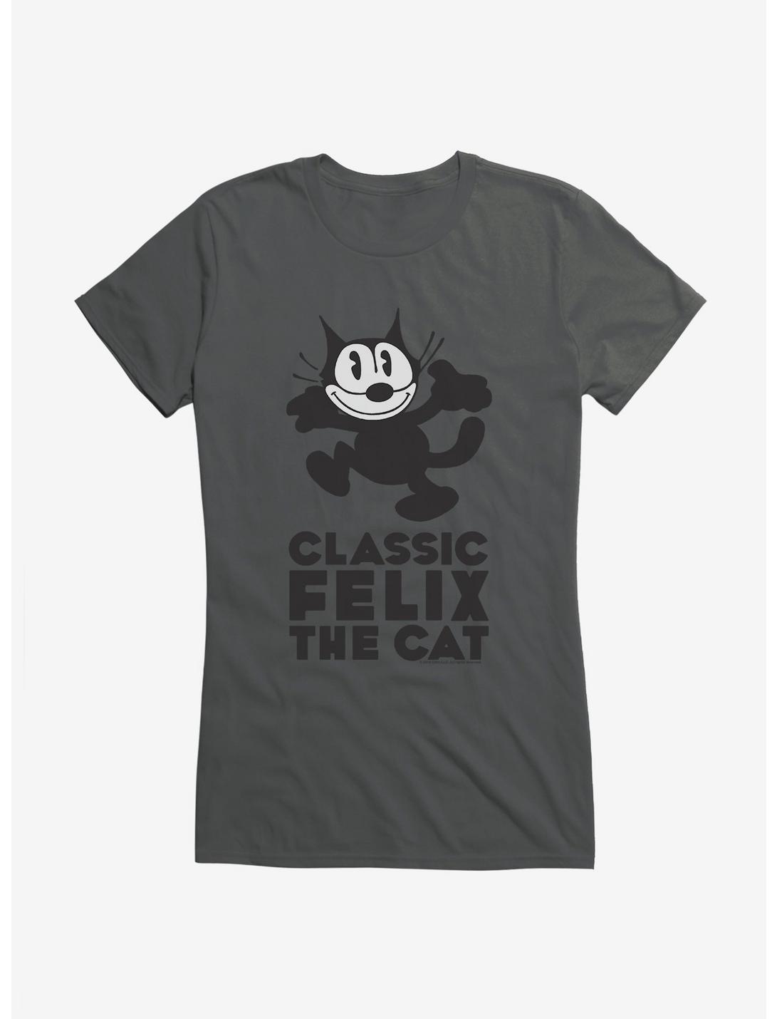Felix The Cat Bold Classic Felix Girls T-Shirt, CHARCOAL, hi-res