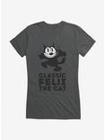 Felix The Cat Bold Classic Felix Girls T-Shirt, CHARCOAL, hi-res