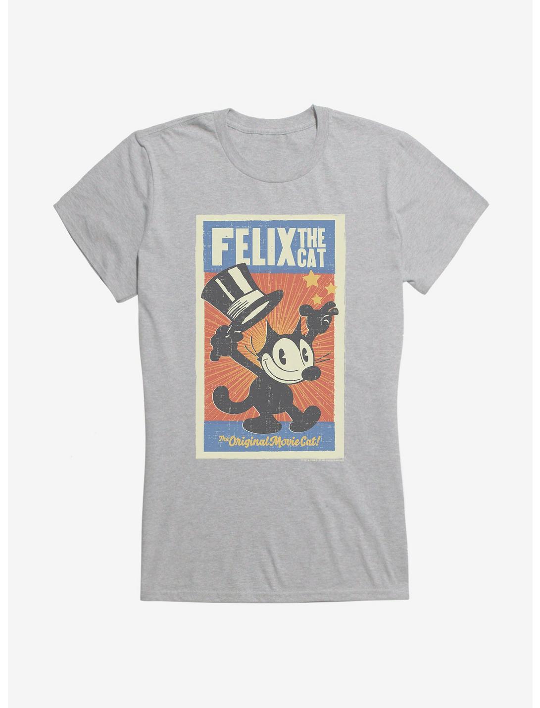 Felix The Cat The Original Movie Cat Poster Girls T-Shirt, HEATHER, hi-res