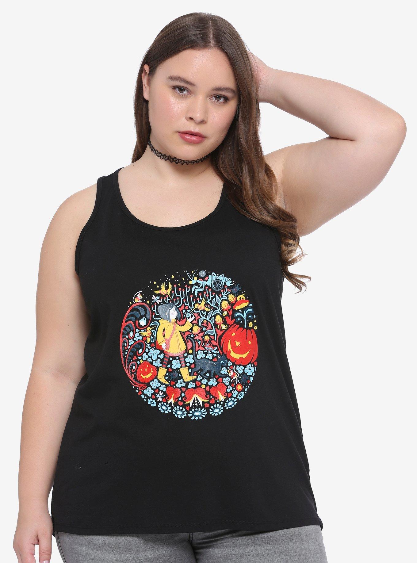Coraline Walk In The Garden Girls Tank Top Plus Size, MULTI, hi-res