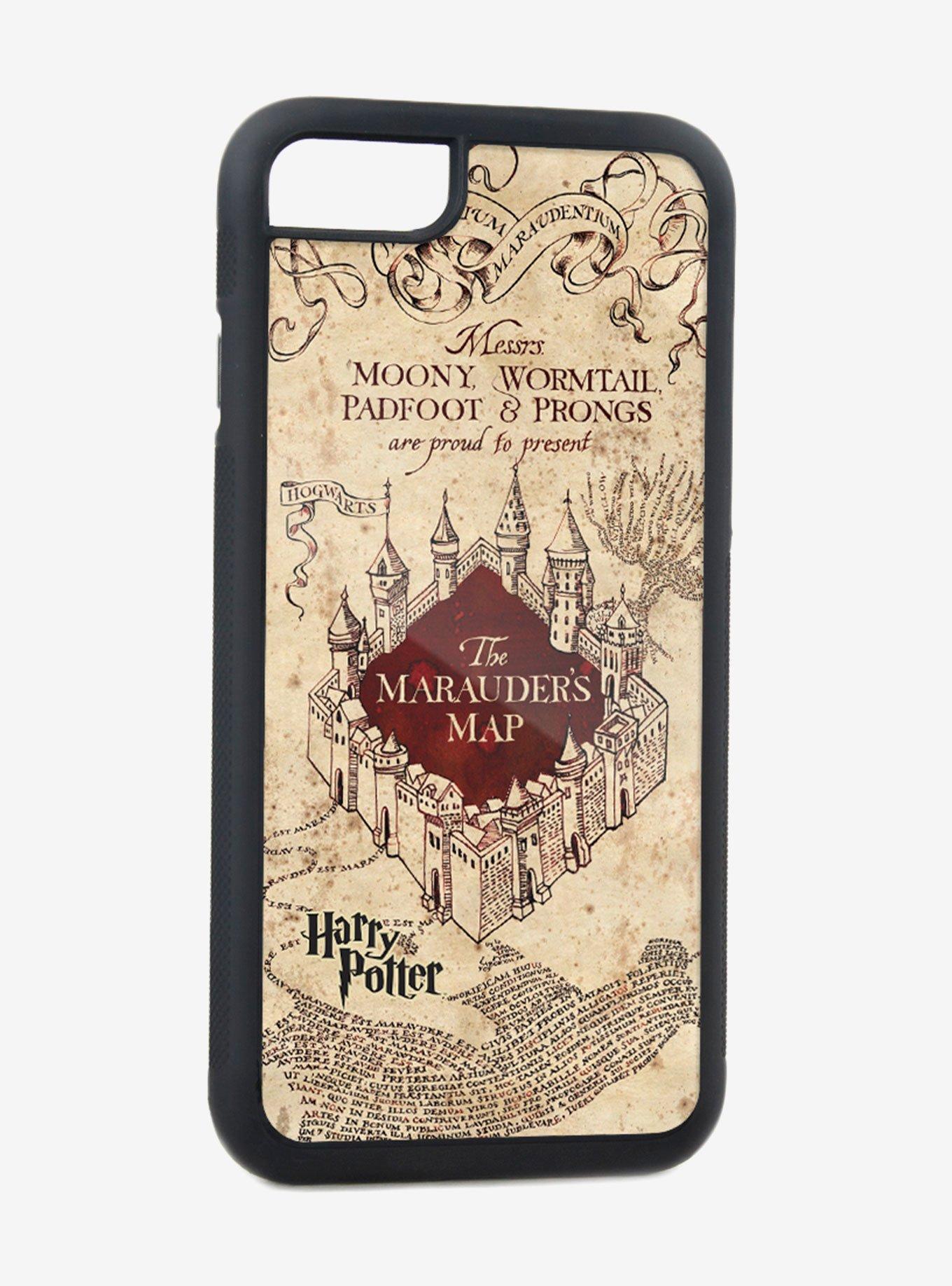 Harry Potter Hogwarts School The Marauders Map Tan Reds iPhone XS