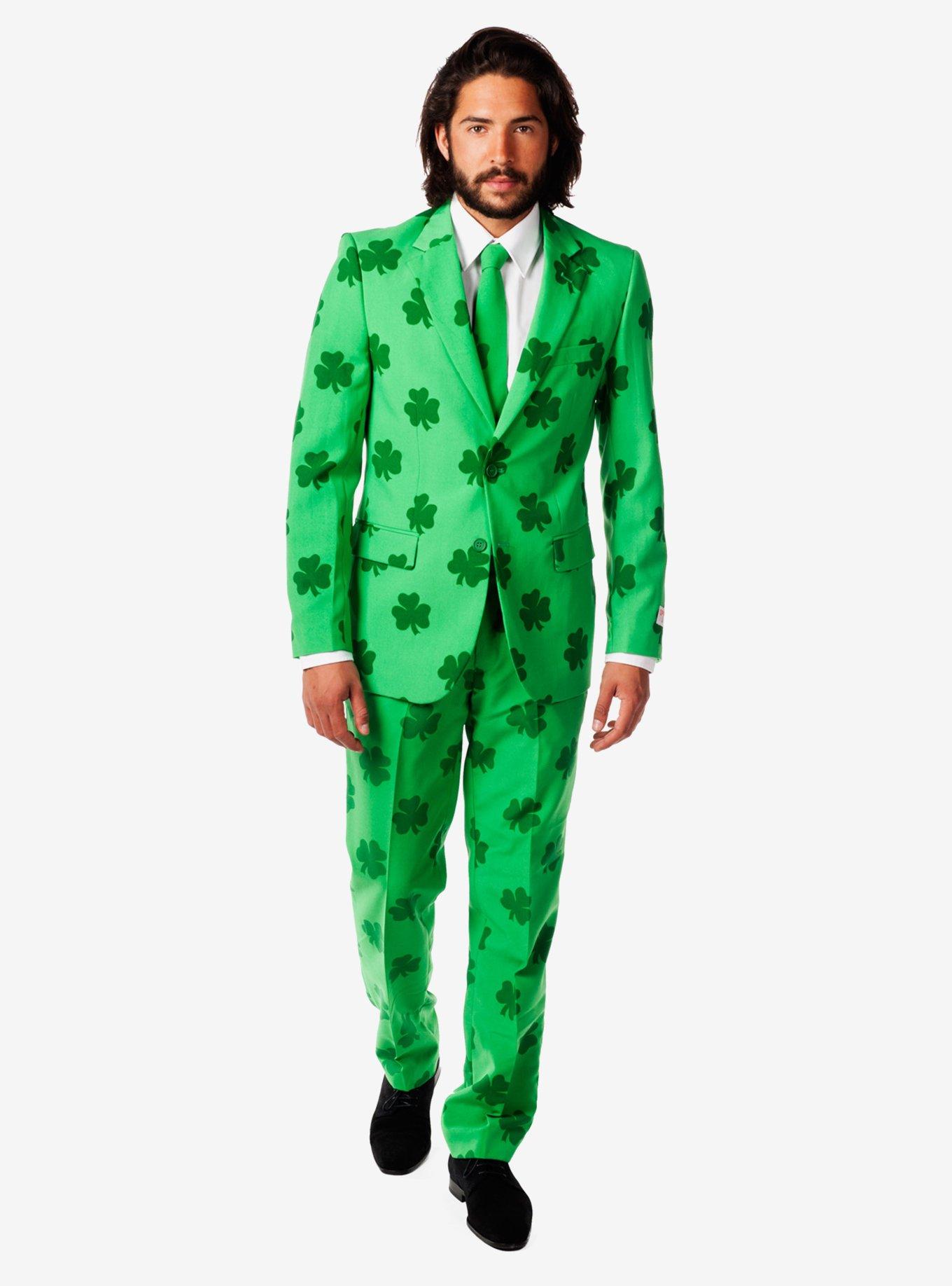 OppoSuits Men's St. Patrick's Day Suit, GREEN, hi-res