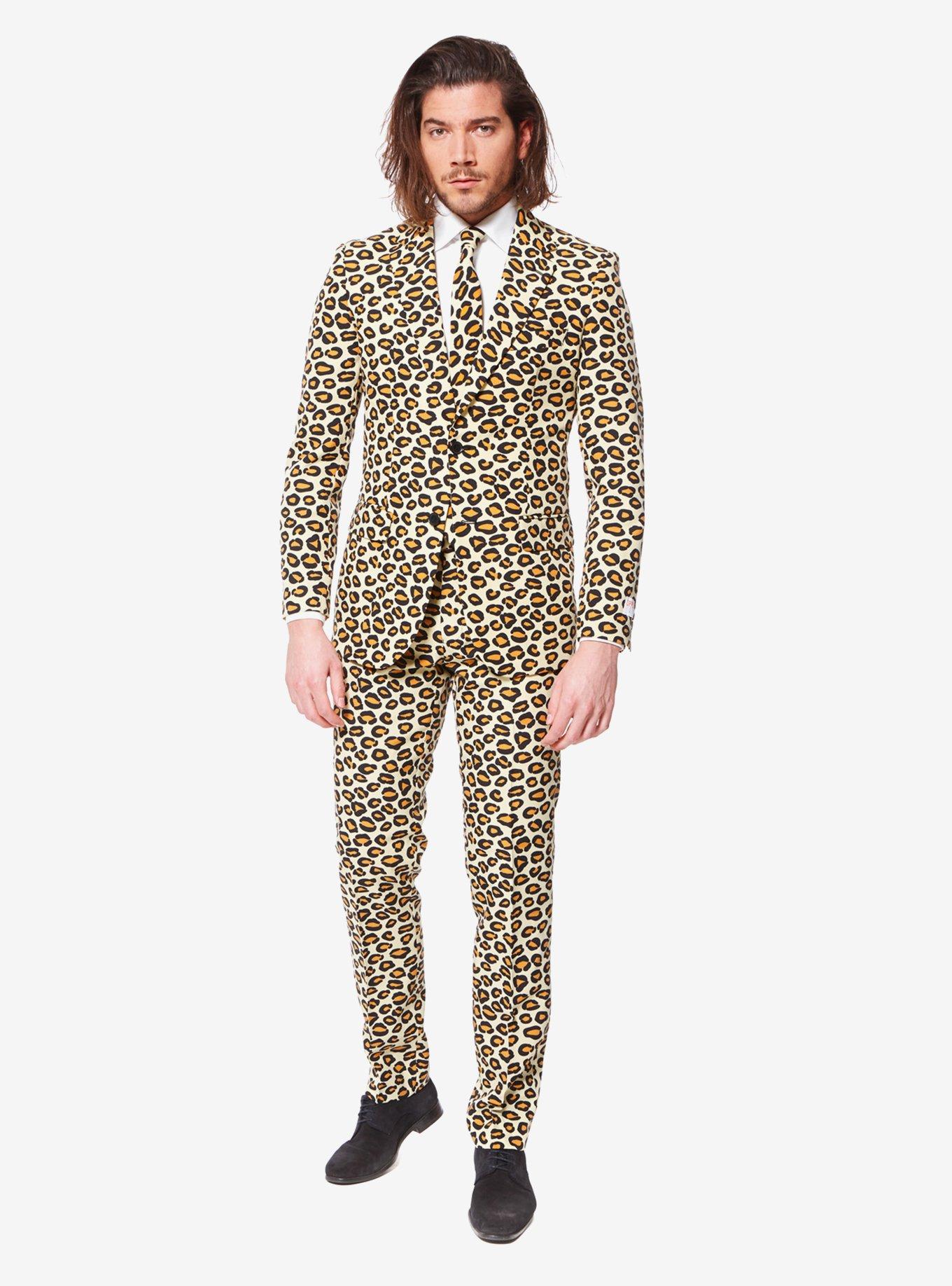 OppoSuits Men's The Jag Animal Suit, LEOPARD, hi-res
