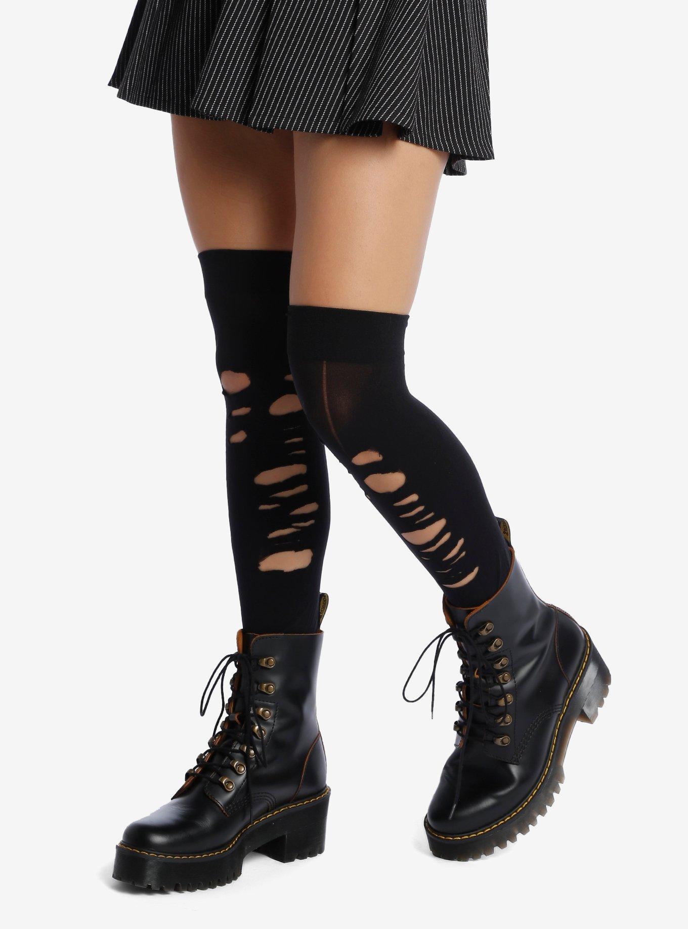 hot topic thigh high socks
