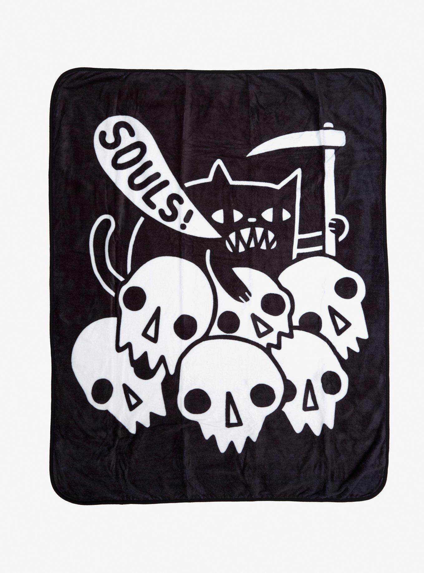 Cat Got Your Soul Throw Blanket By Obinsun