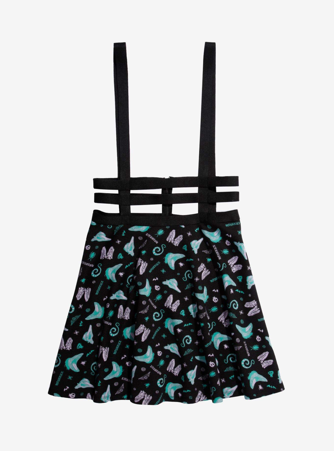 Beetlejuice Strappy Suspender Skirt, MULTI, hi-res