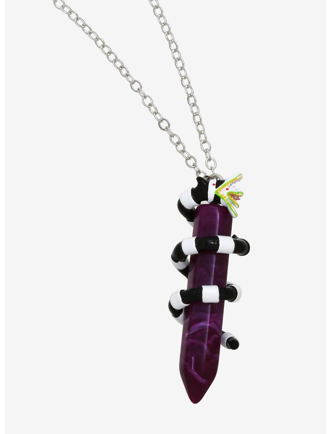 Beetlejuice Sandworm & Crystal Necklace, , hi-res