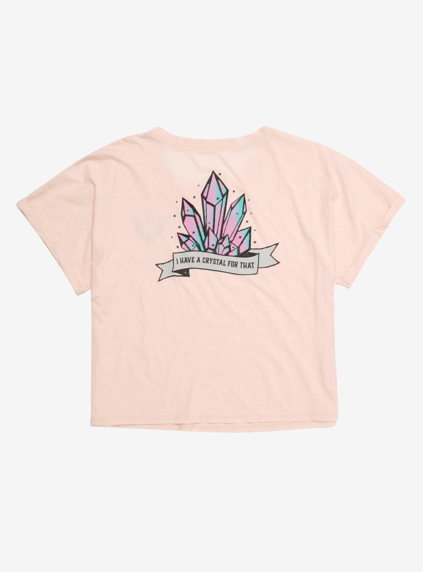 I Have A Crystal For That Girls Crop T-Shirt Plus Size, BLUE, hi-res