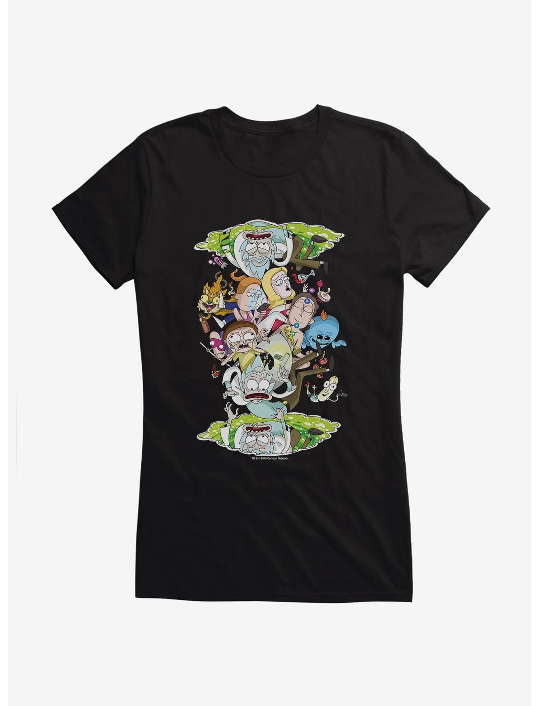 Rick and Morty Portal Loop Girls T-Shirt, BLACK, hi-res