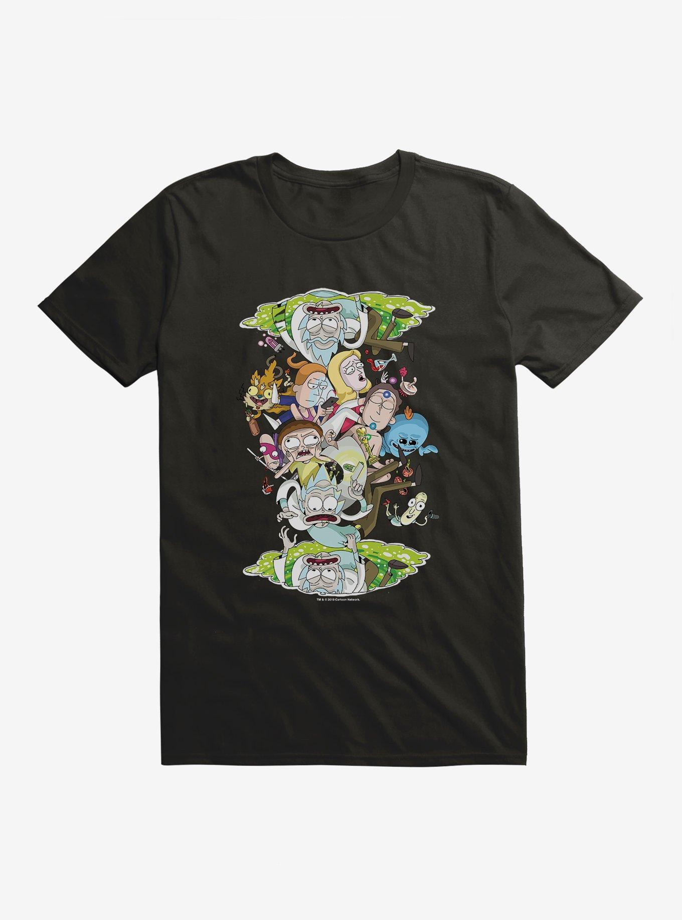 Rick and Morty Portal Loop T-Shirt, BLACK, hi-res