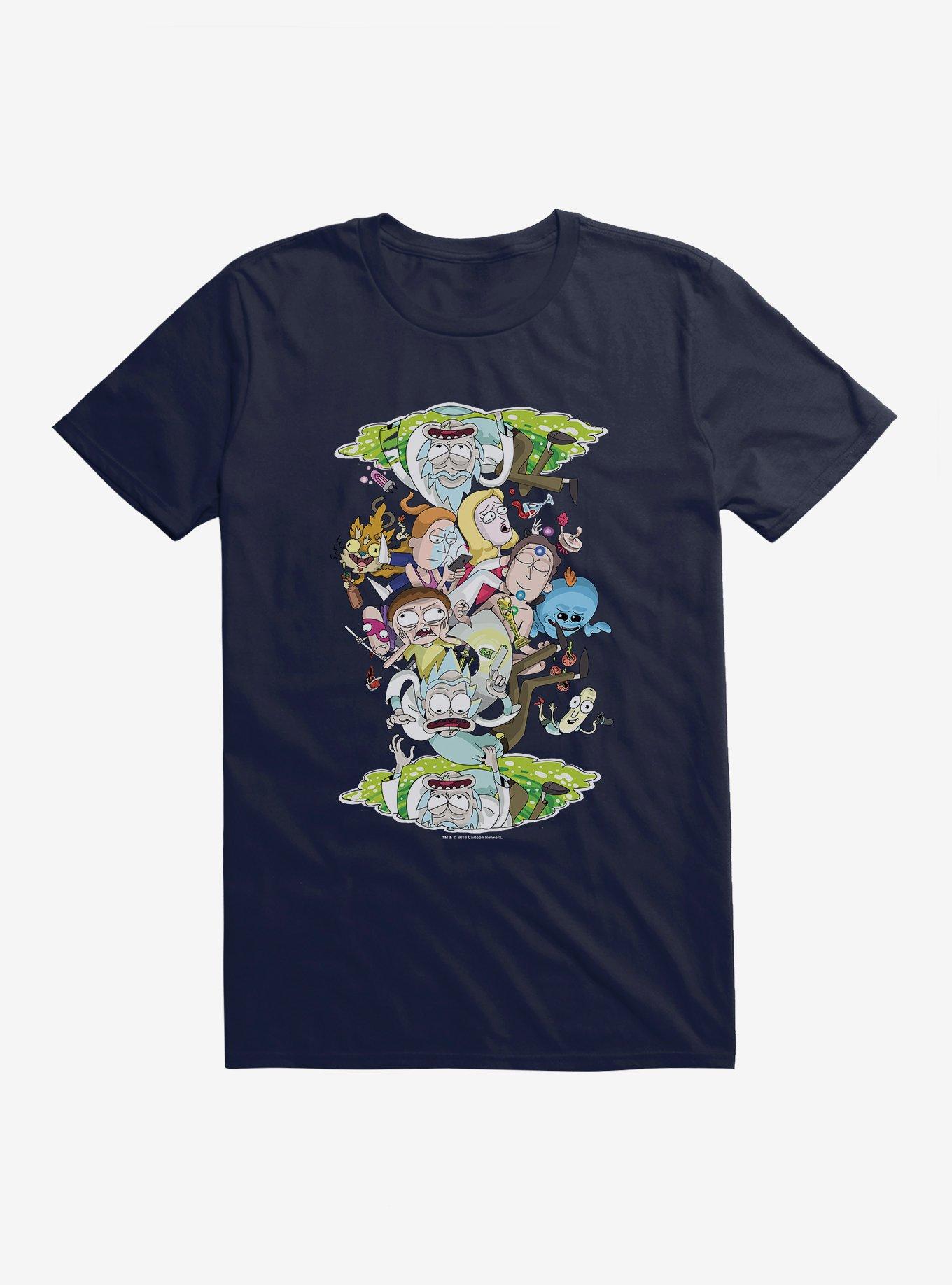 Rick and Morty Portal Loop T-Shirt, NAVY, hi-res