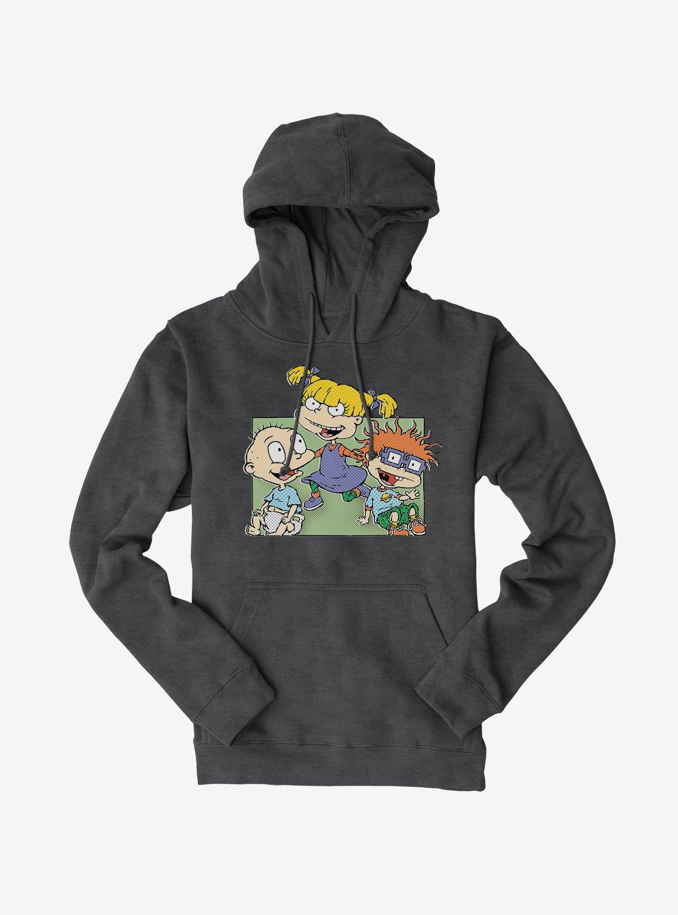 Rugrats Angelica Tommy And Chuckie Hoodie, CHARCOAL HEATHER, hi-res