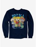 Rugrats Angry Angelica With Tommy And Chuckie Sweatshirt, NAVY, hi-res