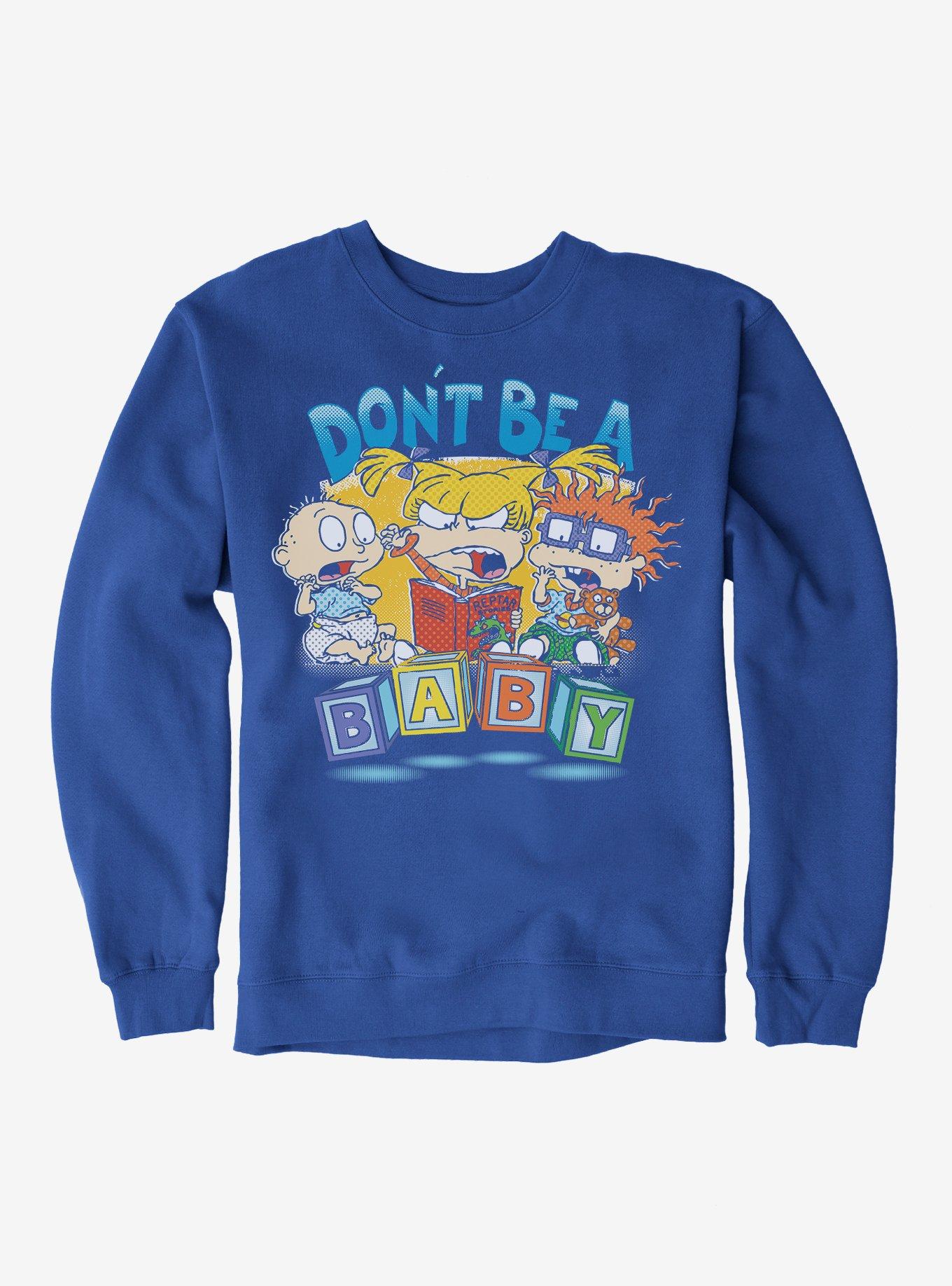 Rugrats Angry Angelica With Tommy And Chuckie Sweatshirt, ROYAL, hi-res