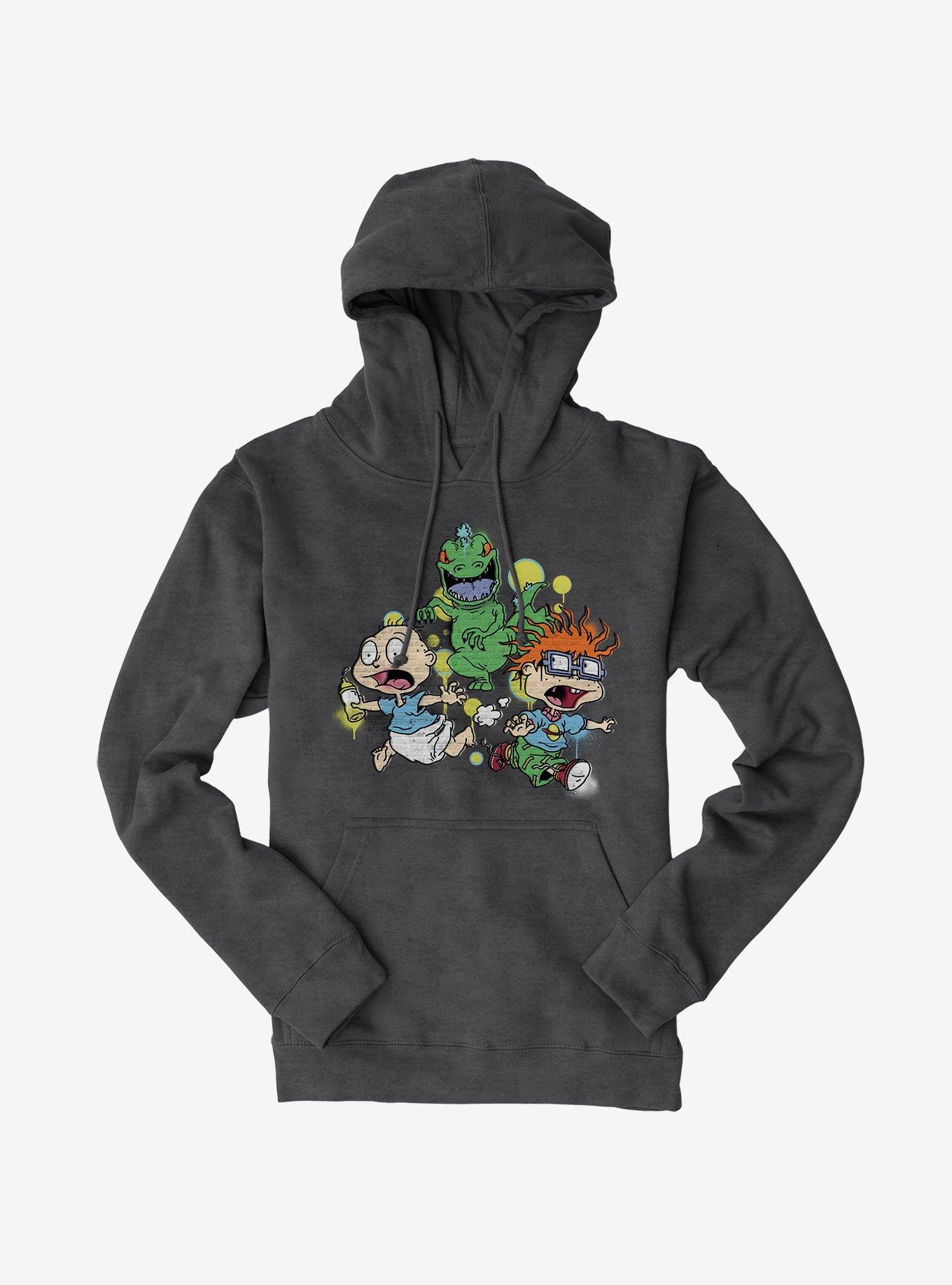 Rugrats Tommy And Chuckie Run From Reptar Hoodie