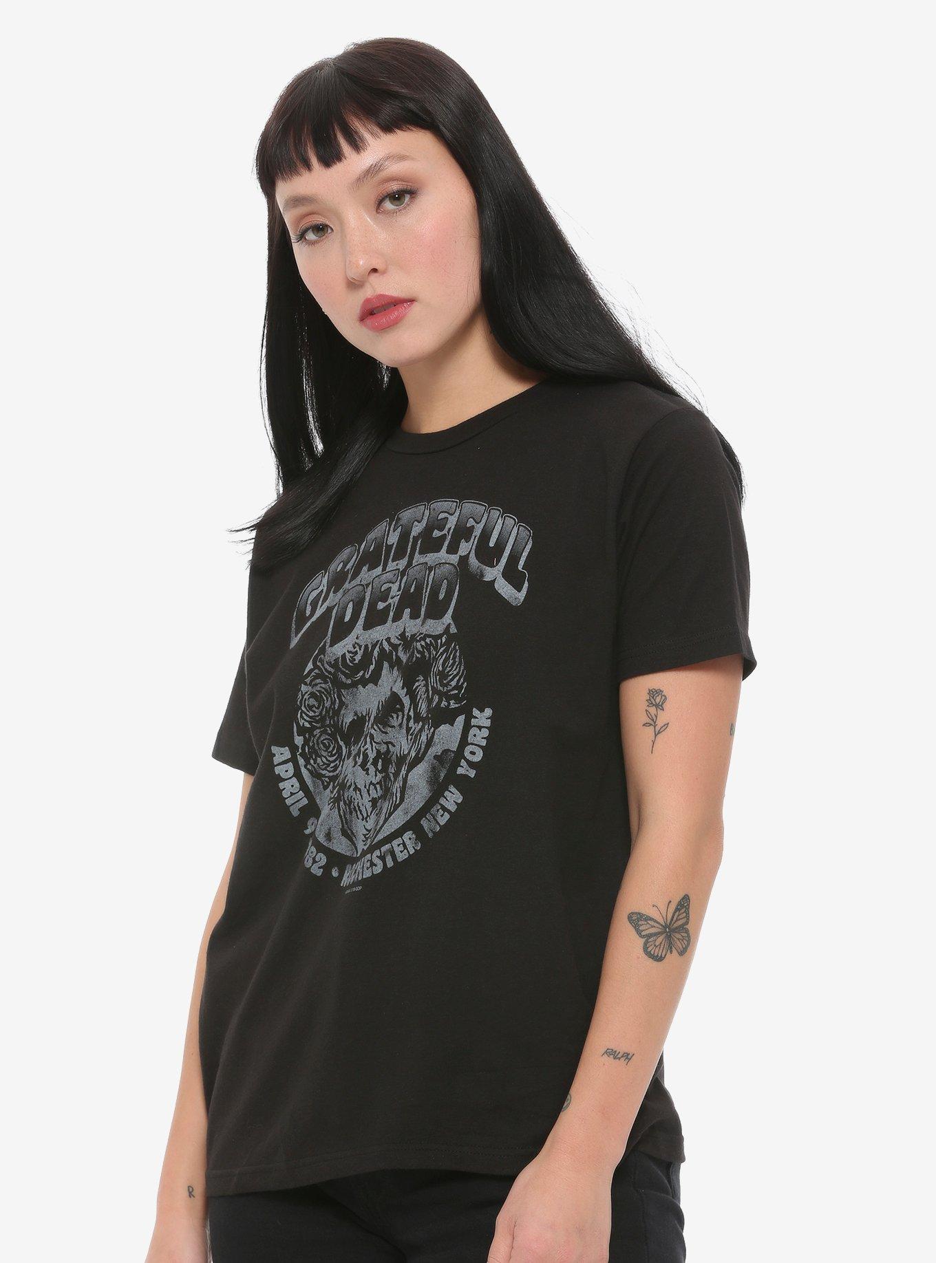 Grateful Dead 1982 New York Concert Girls T-Shirt, BLACK, hi-res