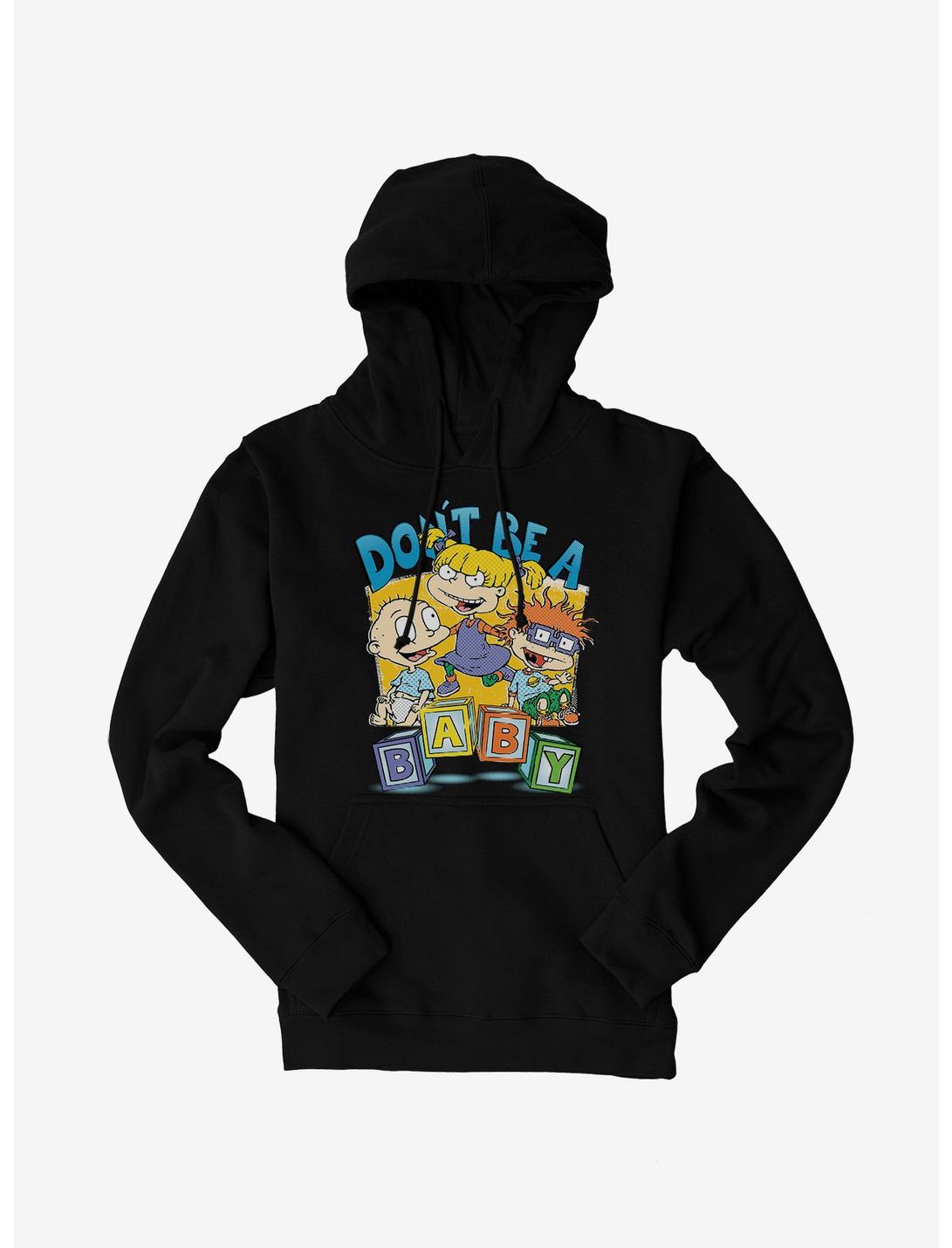 Rugrats Angelica Tommy And Chuckie Don't Be A Baby Hoodie, BLACK, hi-res