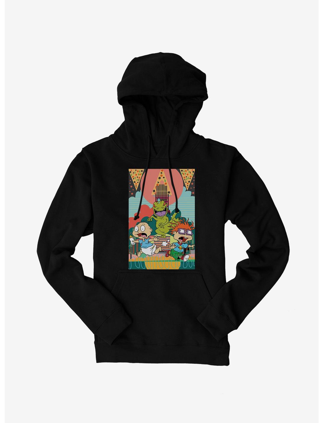 Rugrats Tommy And Chuckie Run Away Hoodie, BLACK, hi-res