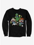 Rugrats Tommy And Chuckie Run From Reptar Sweatshirt, BLACK, hi-res
