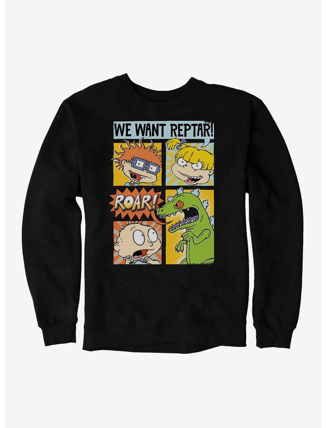 Rugrats We Want Reptar Sweatshirt, BLACK, hi-res