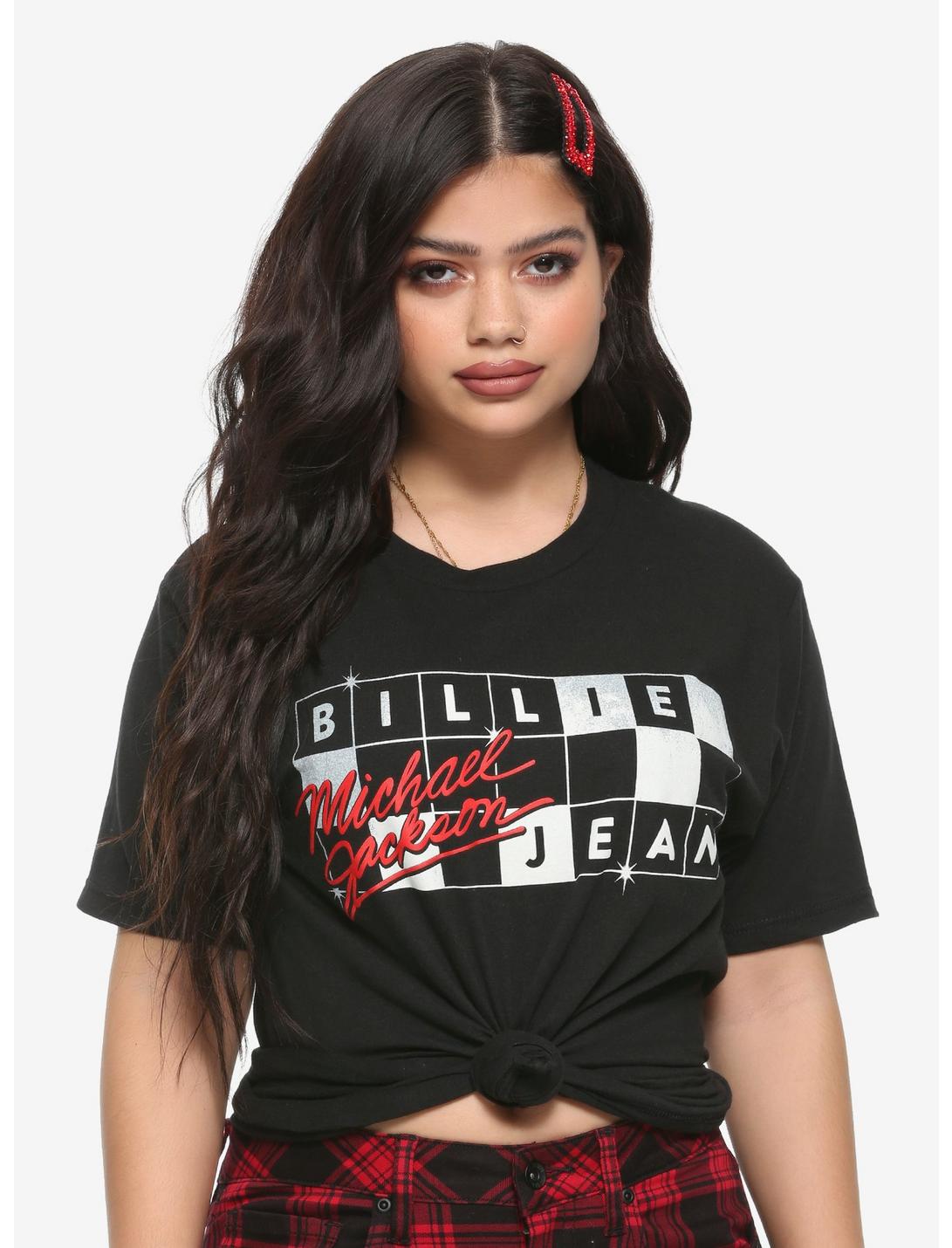 Michael Jackson Billie Jean Word Board Girls T-Shirt, BLACK, hi-res
