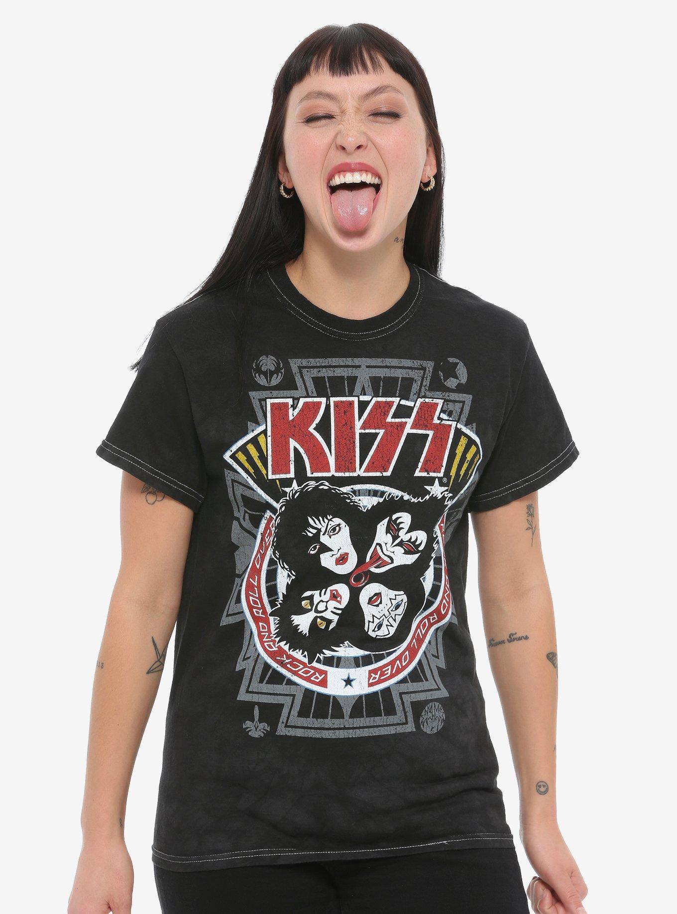 Kiss Rock And Roll Over Girls T-Shirt, BLACK, hi-res