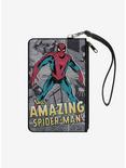 Marvel Classic The Amazing Spider Man Pose Comic Scenes Wallet Canvas Zip Clutch, , hi-res