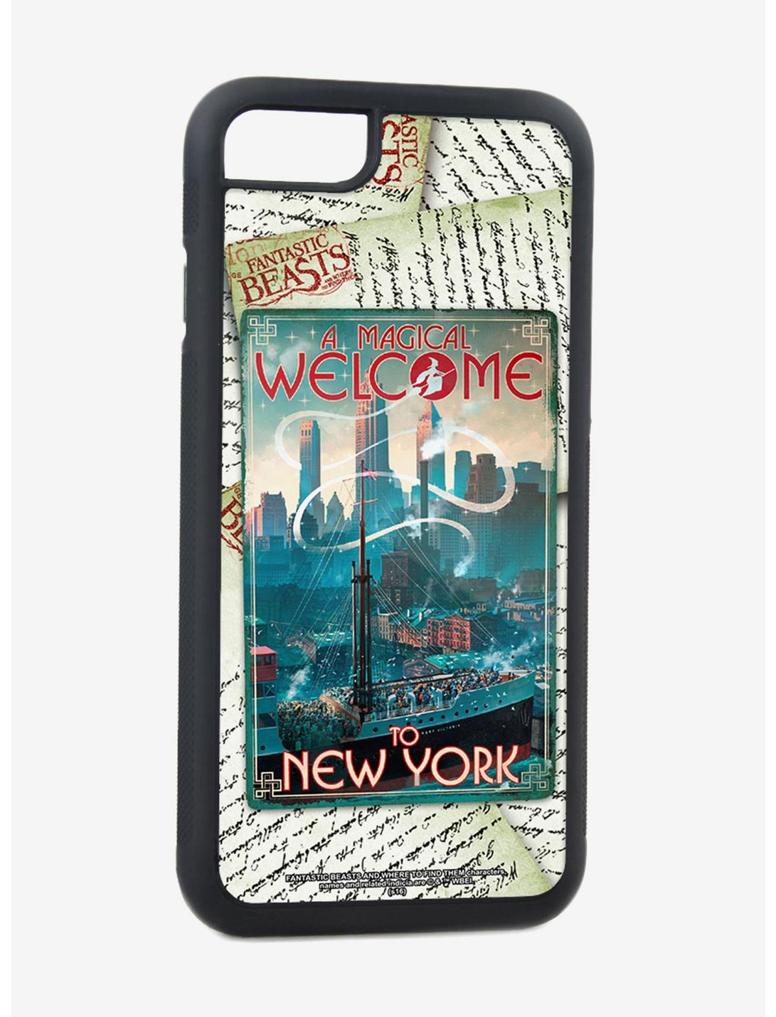 Fantastic Beasts Post Card A Magical Welcome To New York iPhone X Rubber Cell Phone Case, , hi-res