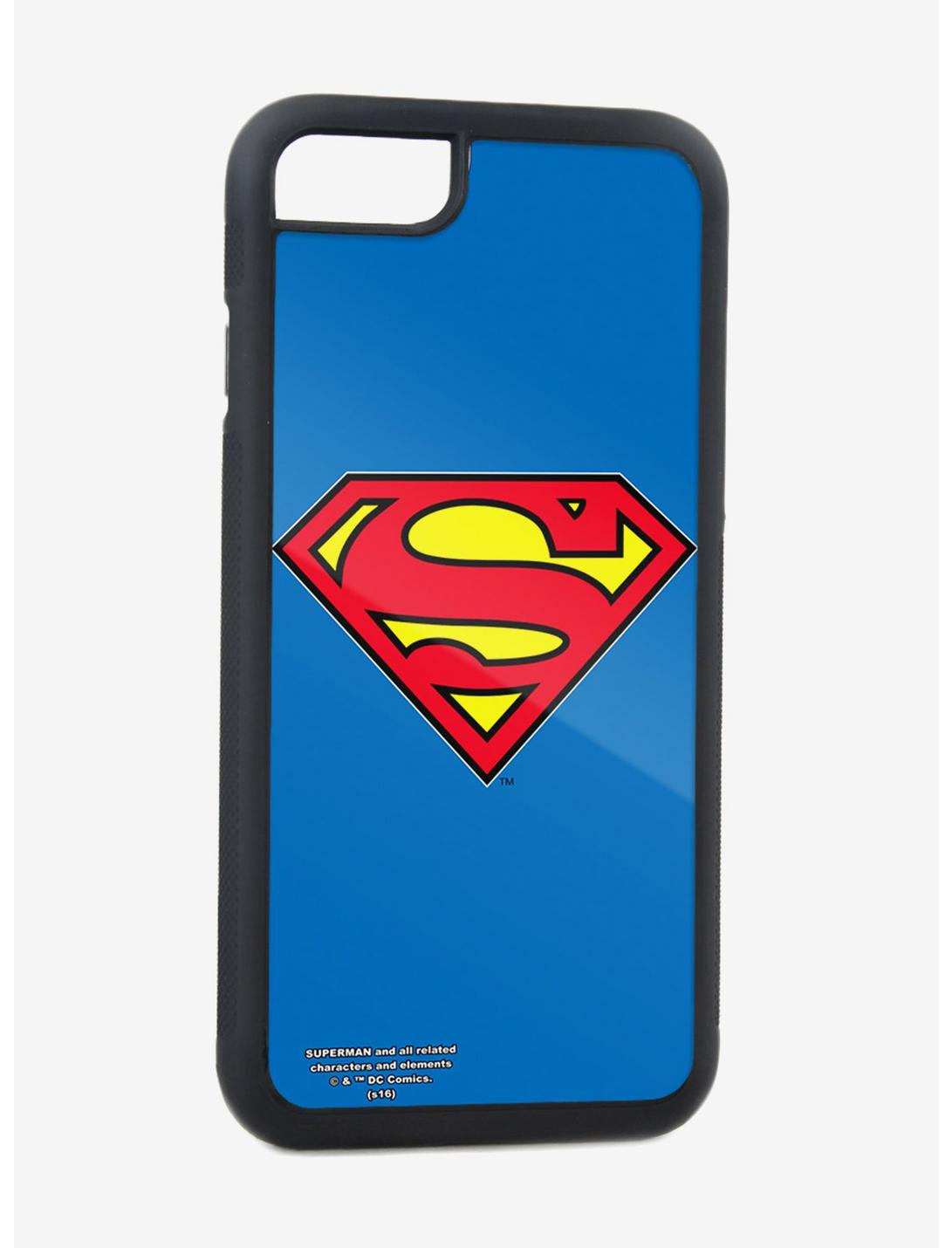 DC Comics Superman Shield3 Blue Red Yellow iPhone XS Rubber Cell Phone Case, , hi-res