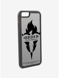 Harry Potter Order Of The Phoenix Logo Brushed Silver Black iPhone X Rubber Cell Phone Case, , hi-res
