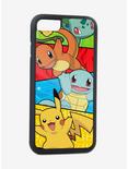 Pokemon Pikachu Kanto Starter Pokemon Symbols Wood Multi Color iPhone XS Rubber Cell Phone Case, , hi-res