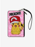 Pokemon Pikachu Sitting Kalos Hat Lightning Wallet Canvas Zip Clutch, , hi-res