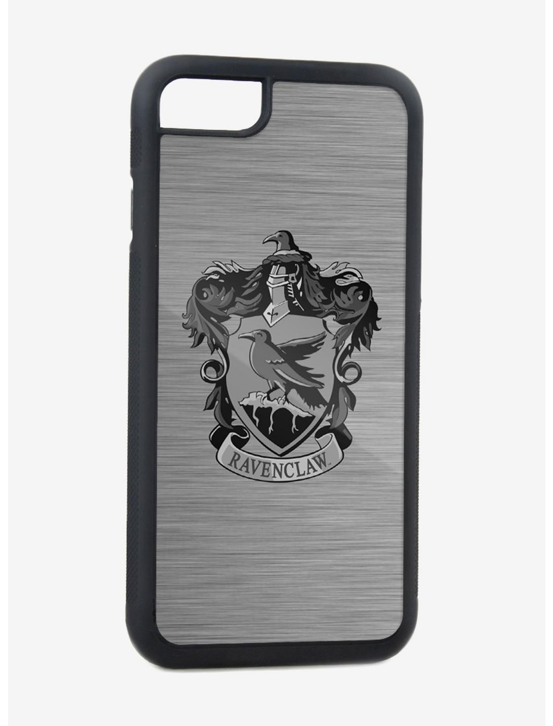 Harry Potter Ravenclaw Crest Brushed Silver iPhone X Rubber Cell Phone Case, , hi-res