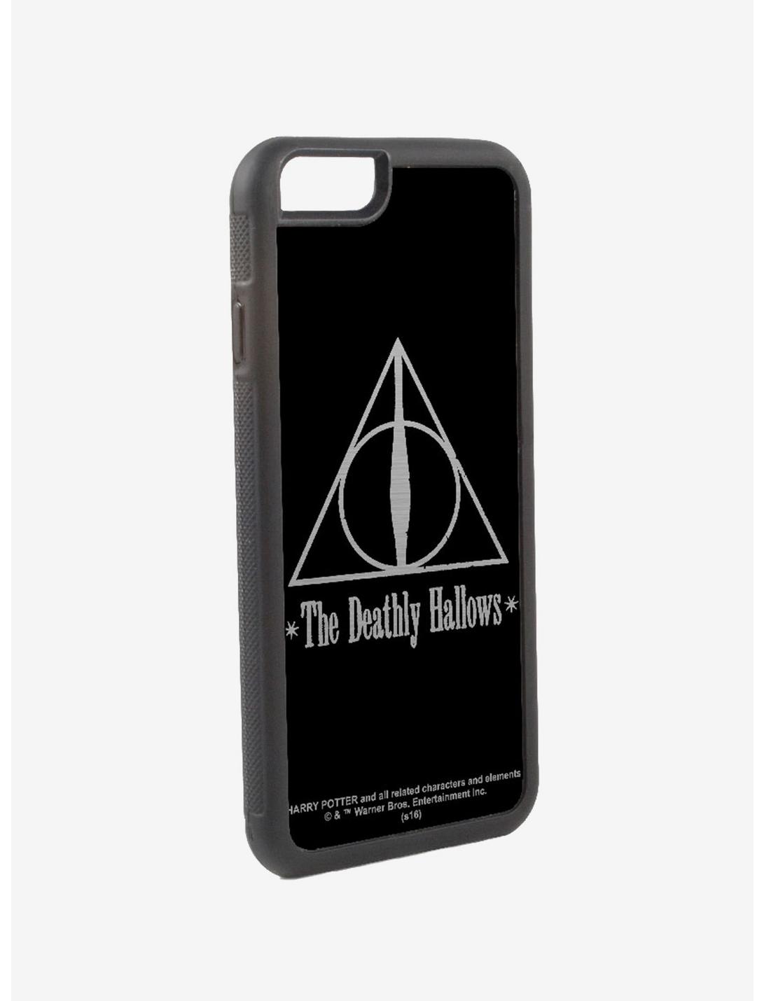 Harry Potter The Deathly Hallows Symbol Reverse Brushed iPhone XS Rubber Cell Phone Case, , hi-res