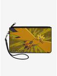 Pokemon Zapdos Flying Pose Bolts Wallet Canvas Zip Clutch, , hi-res